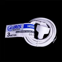 IRIS Electric IEEC-3M-16A/230V Hosszabbító 3 m Schuko fehér
