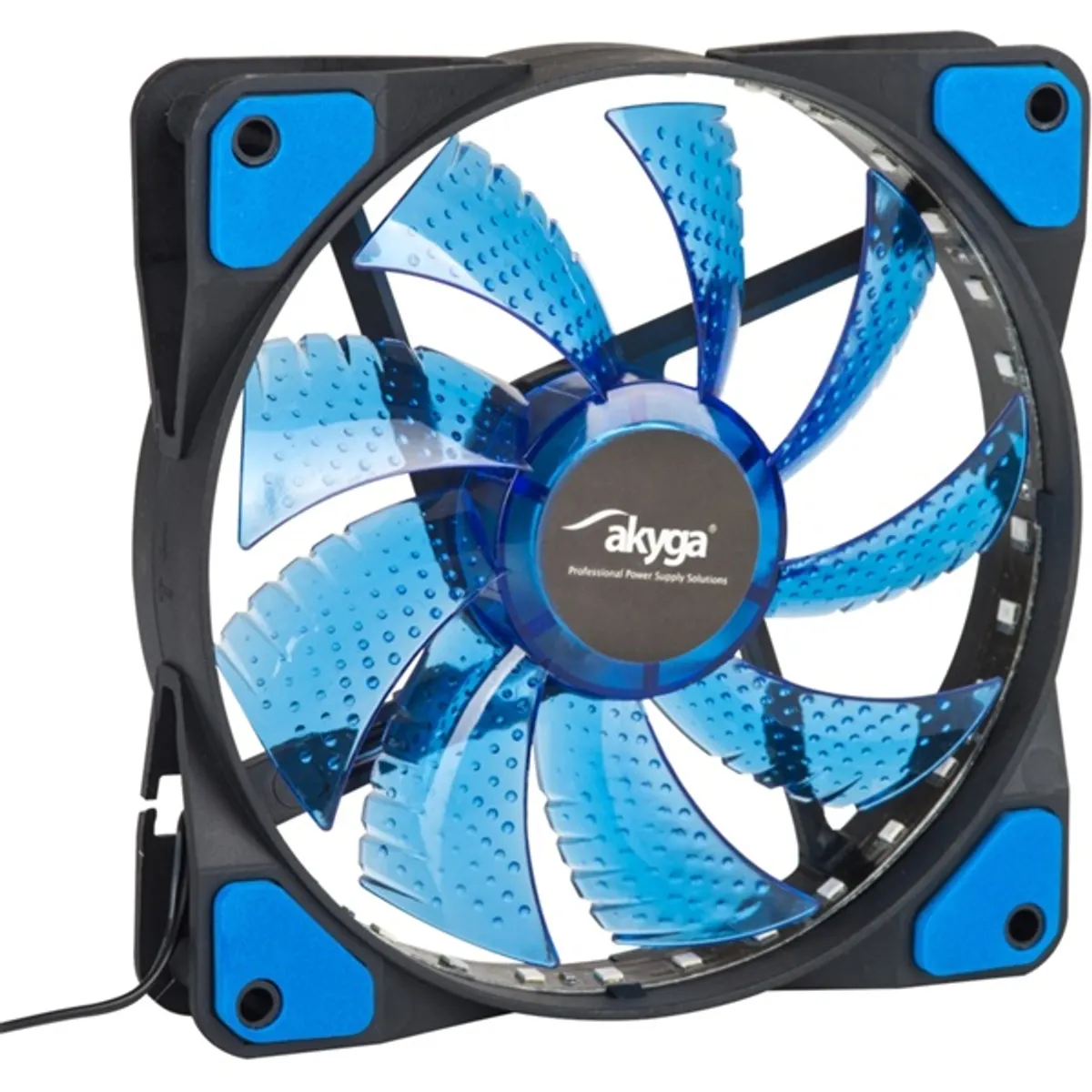 AKYGA AW-12E-BL 120 mm kék LED ház ventilátor 12 V 1100 RPM 23 dB csúszócsapágy 9 pengék #2