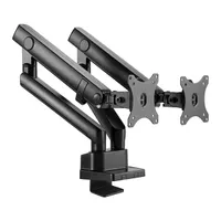 Stell 45016662 Dual asztali monitortartó 2 monitorhoz VESA 75x75 100x100 13"-32" fekete acél alumínium #3