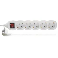 EMOS P1525R hálózati elosztó kapcsolóval 5 aljzat, 5 m, 1,5 mm2, fehér