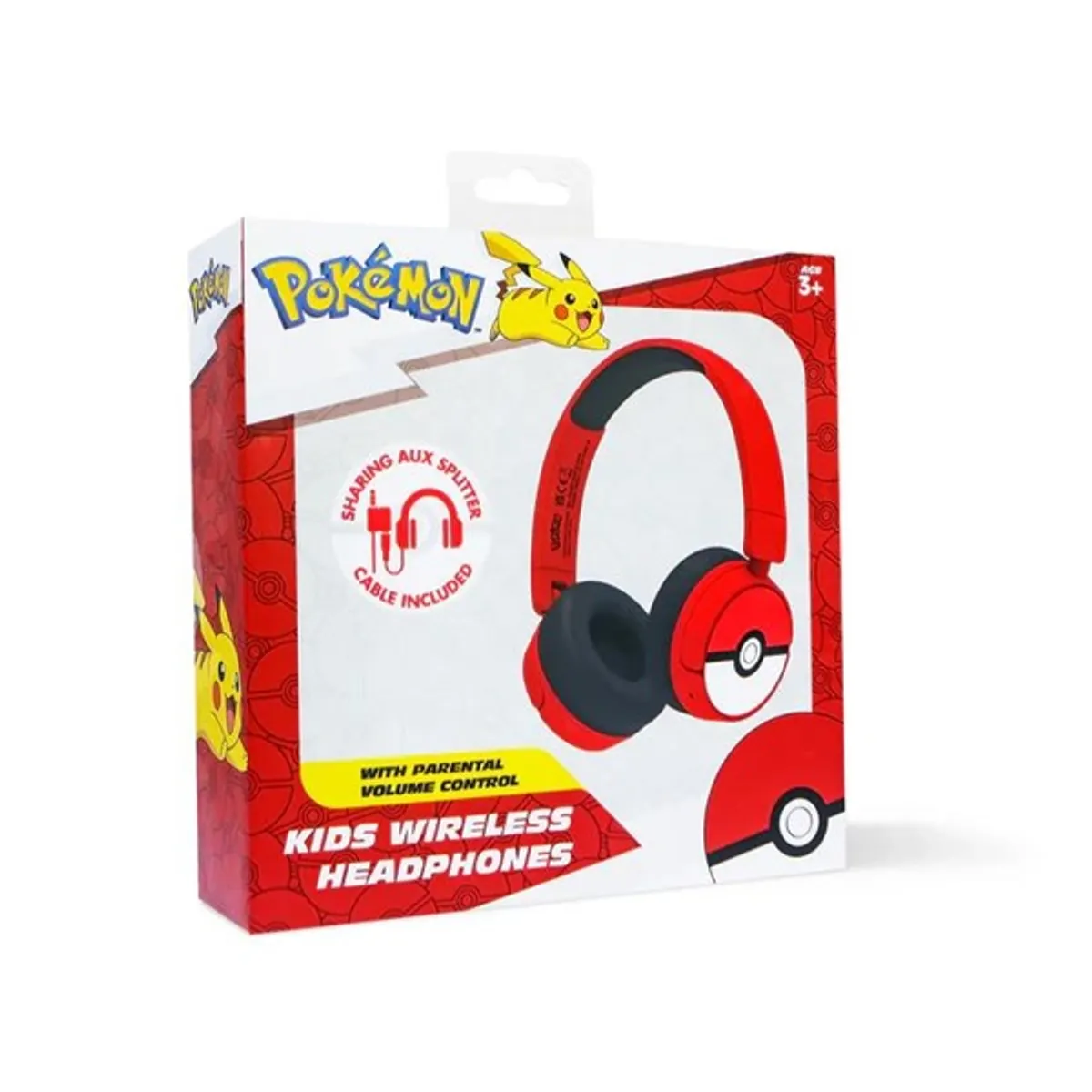 OTL PK1000 Poké Ball Bluetooth gyerek fejhallgató 40 mm 32 ohm USB-C 500 mAh 24 óra #6