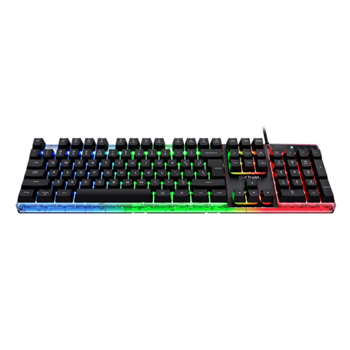 Trust 25458 GXT 835 Azor vezetékes gamer billentyűzet USB RGB numerikus 180 cm fekete #2