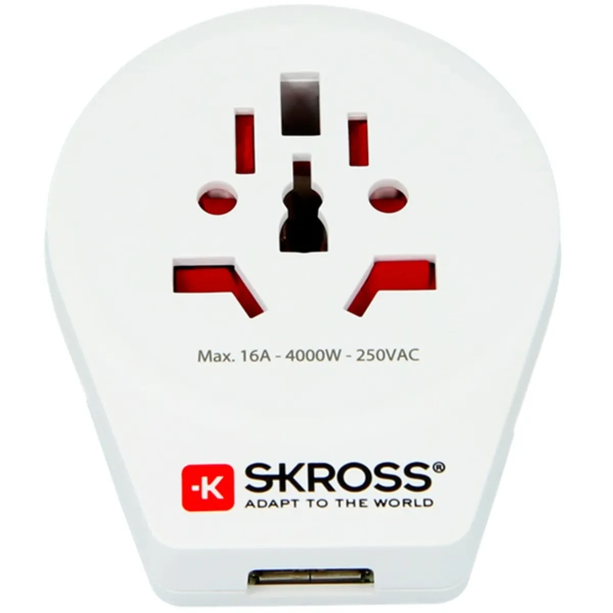 SKROSS SKR-WORLDTOEUUSB World to Europe USB utazó adapter Fehér #3