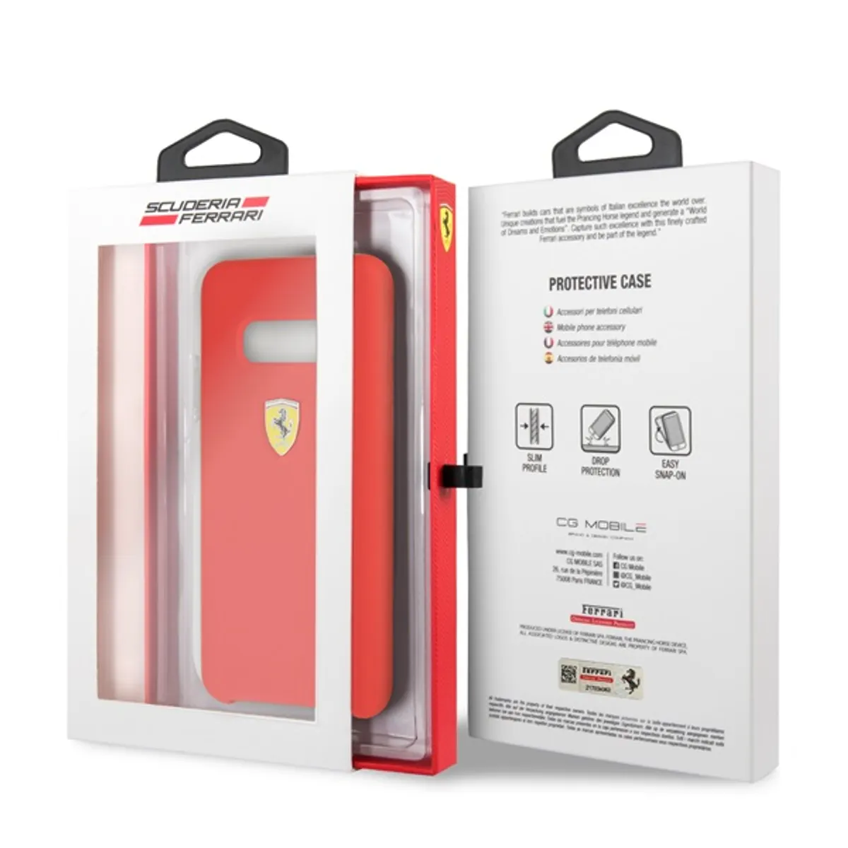 Ferrari FESSIHCS10LRE hátlap szilikon piros Samsung Galaxy S10 Lite #3