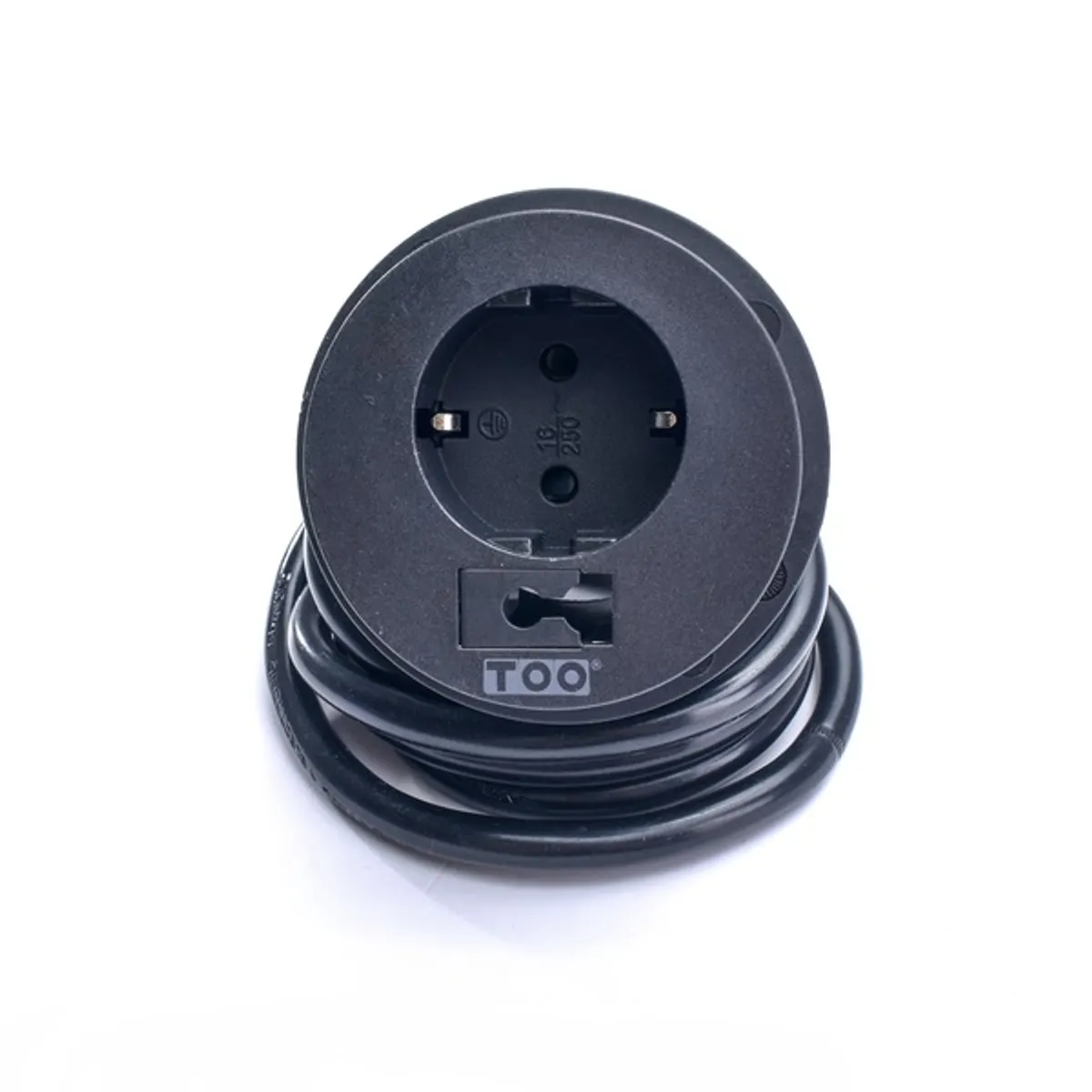 TOO GPS-203-1B beépíthető hálózati elosztó 1x SCHUKO 1,8 m fekete IP20 #4