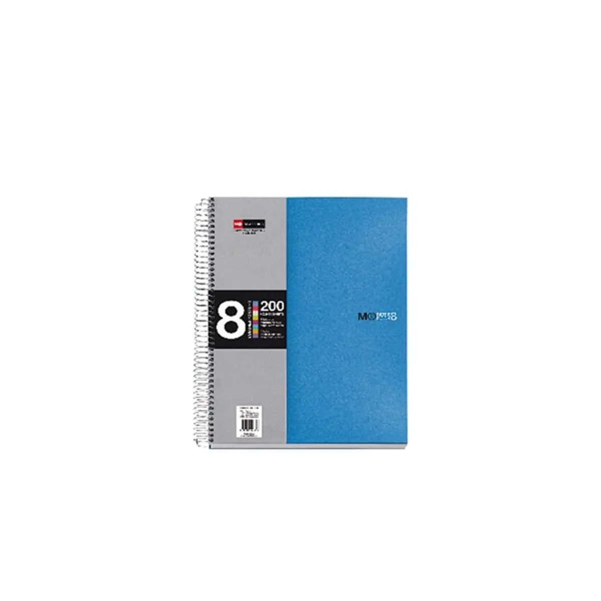 Miquelrius A15246127 spirálfüzet A5 kockás kék 70 g m2 PP fedél regiszteres 8x25lapos #1