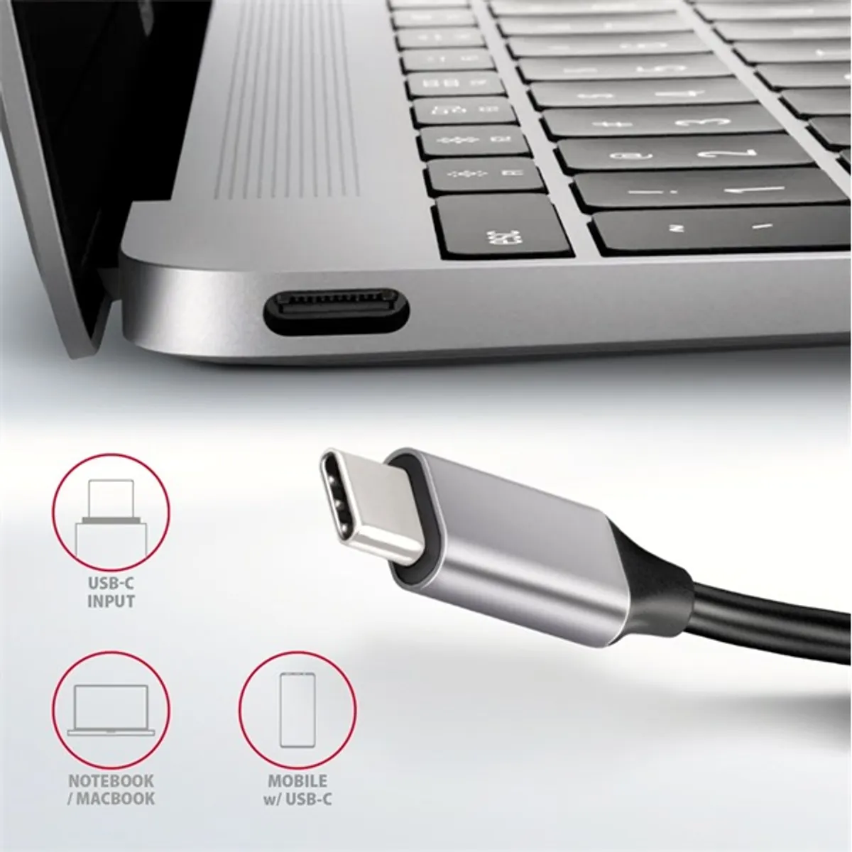 AXAGON HMC-6H4A Fekete USB-C hub 6in1 4x USB-A HDMI PD 100W 20 cm #6
