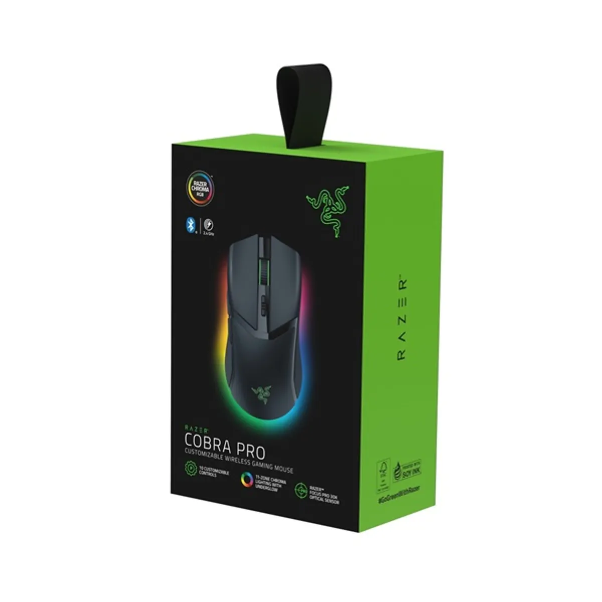 Razer RZ01-04660100-R3G1 Cobra Pro optikai vezeték nélküli egér 30000 dpi 77 g 2.4GHz Bluetooth USB RGB programozható memória 7 és 1 gomb #8