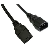 AKYGA AK-UP-02 Tápkábel 1,8 m IEC C14-C19 Fekete