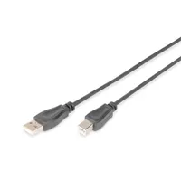 DIGITUS DB-300105-030-S USB 2.0 Type-B to USB Type-A kábel 3 m árnyékolt fekete