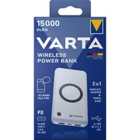 VARTA 57908101111 vezeték nélküli powerbank 15000mAh USB-C PD 18W QC3.0 4 eszköz 10W fehér #2