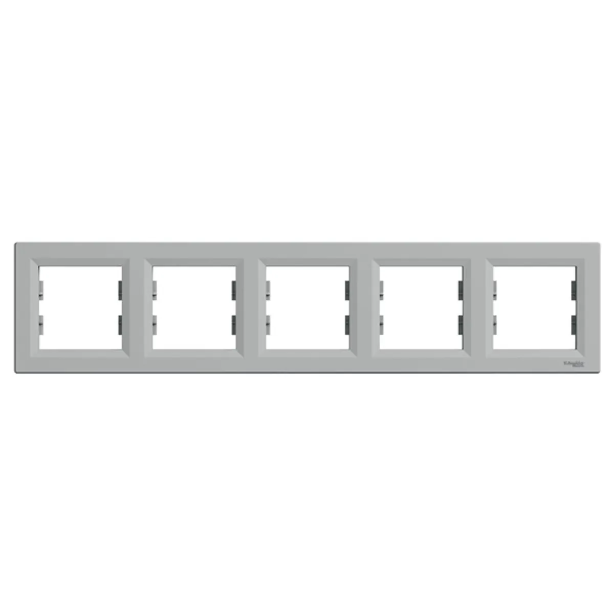 Schneider EPH5800561 ASFORA ötös keret vízszintes alumínium ABS 367x83x9 mm IP20 #1