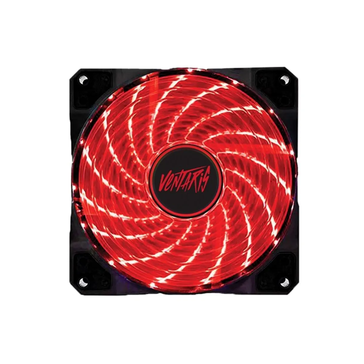 VENTARIS F500 120mm piros led házventilátor 12V 1.5W 42.5 cfm 1200 rpm 35 dB #1
