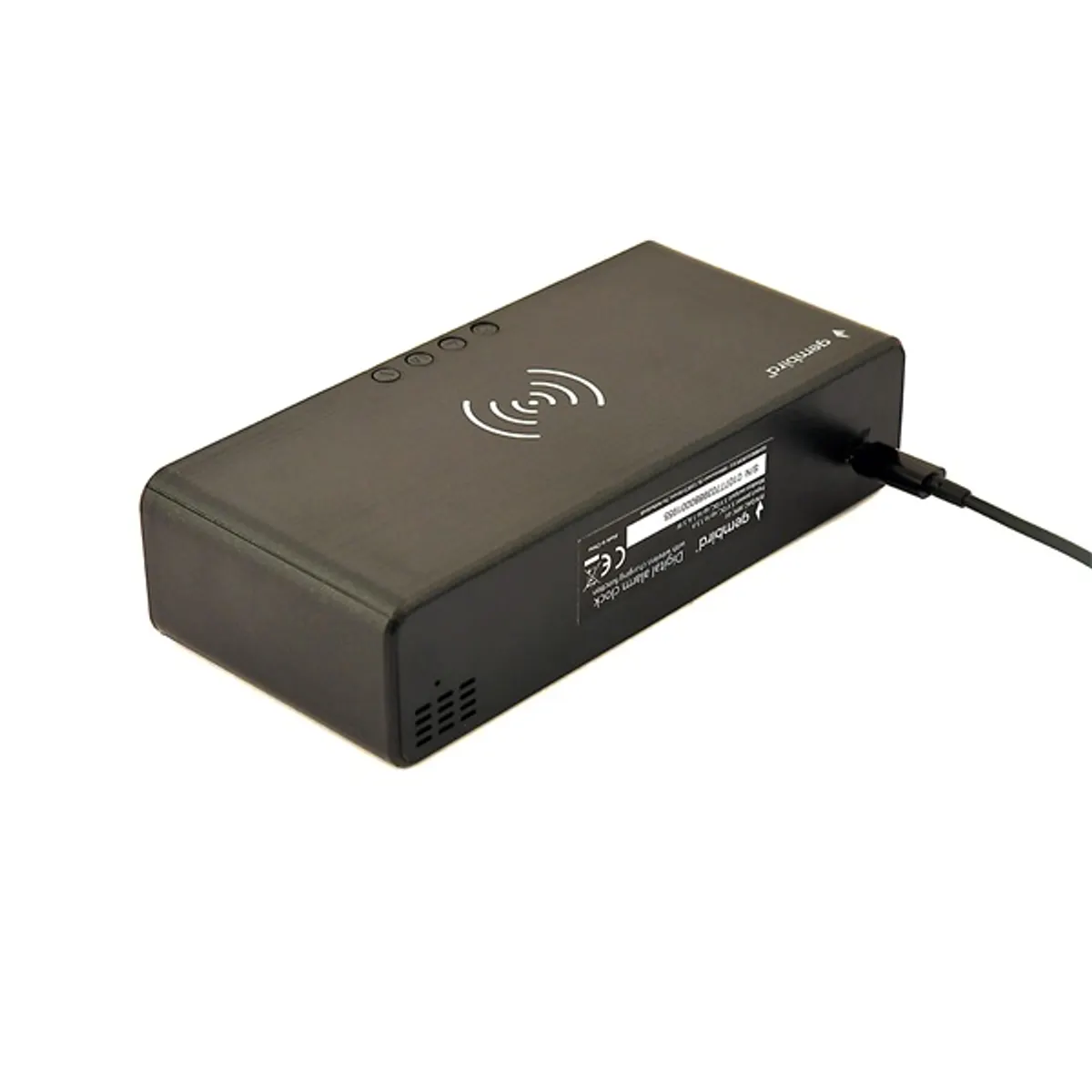 Gembird DAC-WPC-01 Digitális ébresztőóra LCD kijelző vezeték nélküli töltő fekete #4
