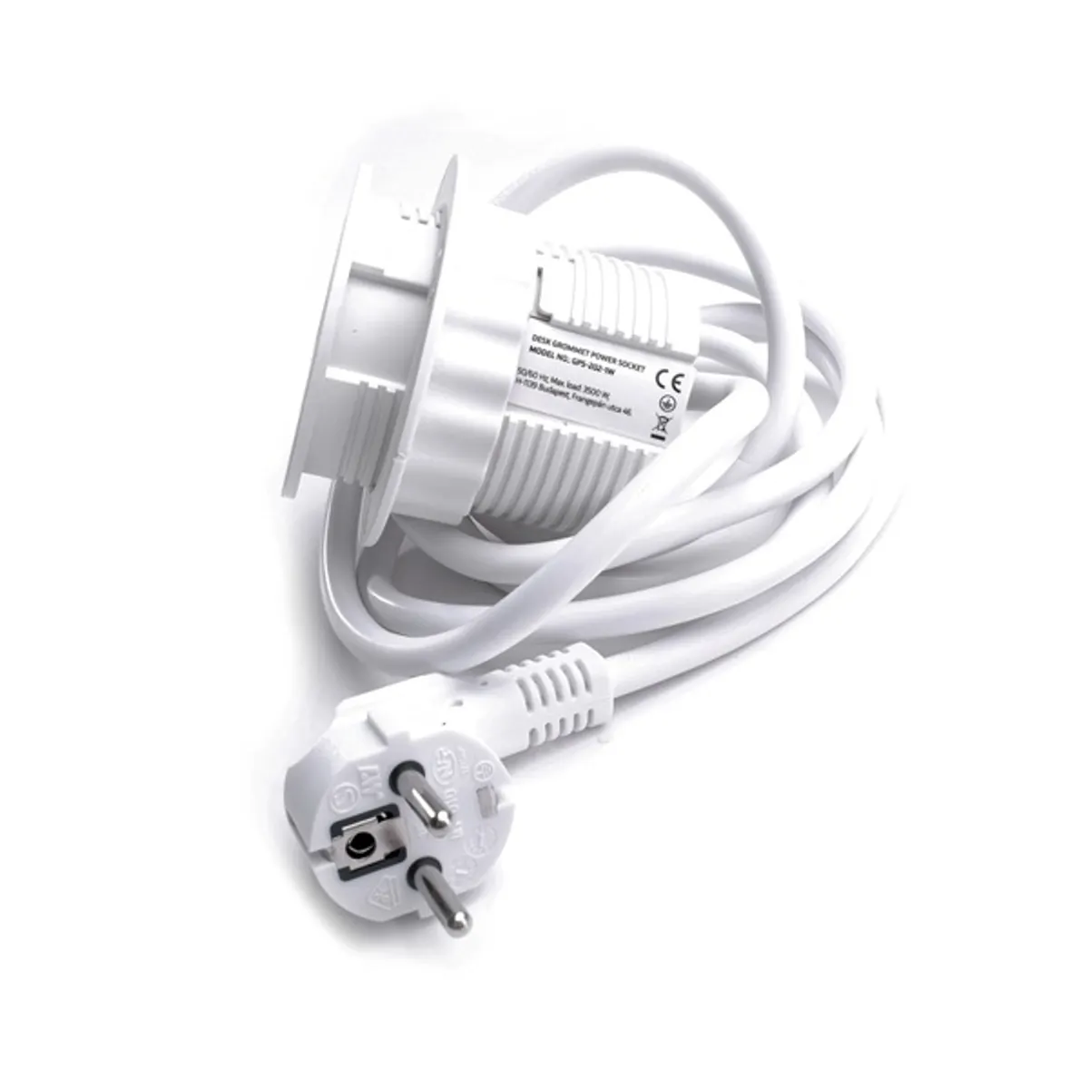 TOO GPS-202-1W süllyesztett hálózati elosztó fehér 1x Schuko 1,8 m IP20 #6