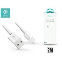 DEVIA ST311598 Smart kábel Lightning USB 2 m fehér Apple-kompatibilis