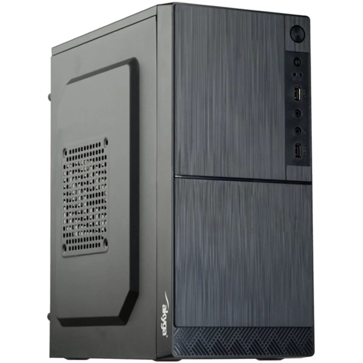 AKYGA AK35BK Micro ATX ház fekete 310x350x175 mm, 2x 3,5" belső hely, 3 ventilátor, USB 2.0 előlapi, mikrofon és fejhallgató, táp nélküli #3