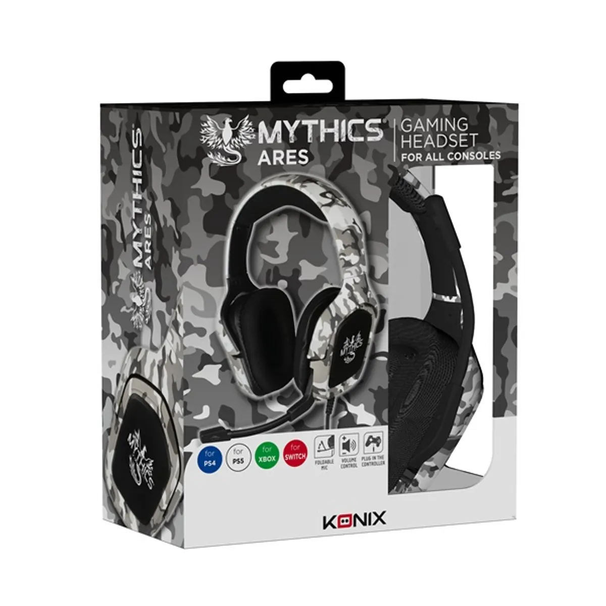 KONIX KX-MT-ARES-UNIV Mythics Ares camo vezetékes fejhallgató #1