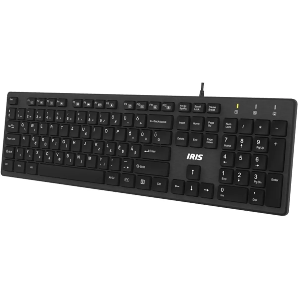 IRIS B-23 Slim billentyűzet USB 1,5 m Magyar kiosztás 105 gombos Fekete #2