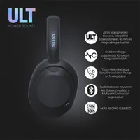 Sony WHULT900NB.CE7 ULT WEAR 40 mm hangszóró, zajszűrő, Bluetooth, multipoint, 30 óra üzemidő, fekete #2