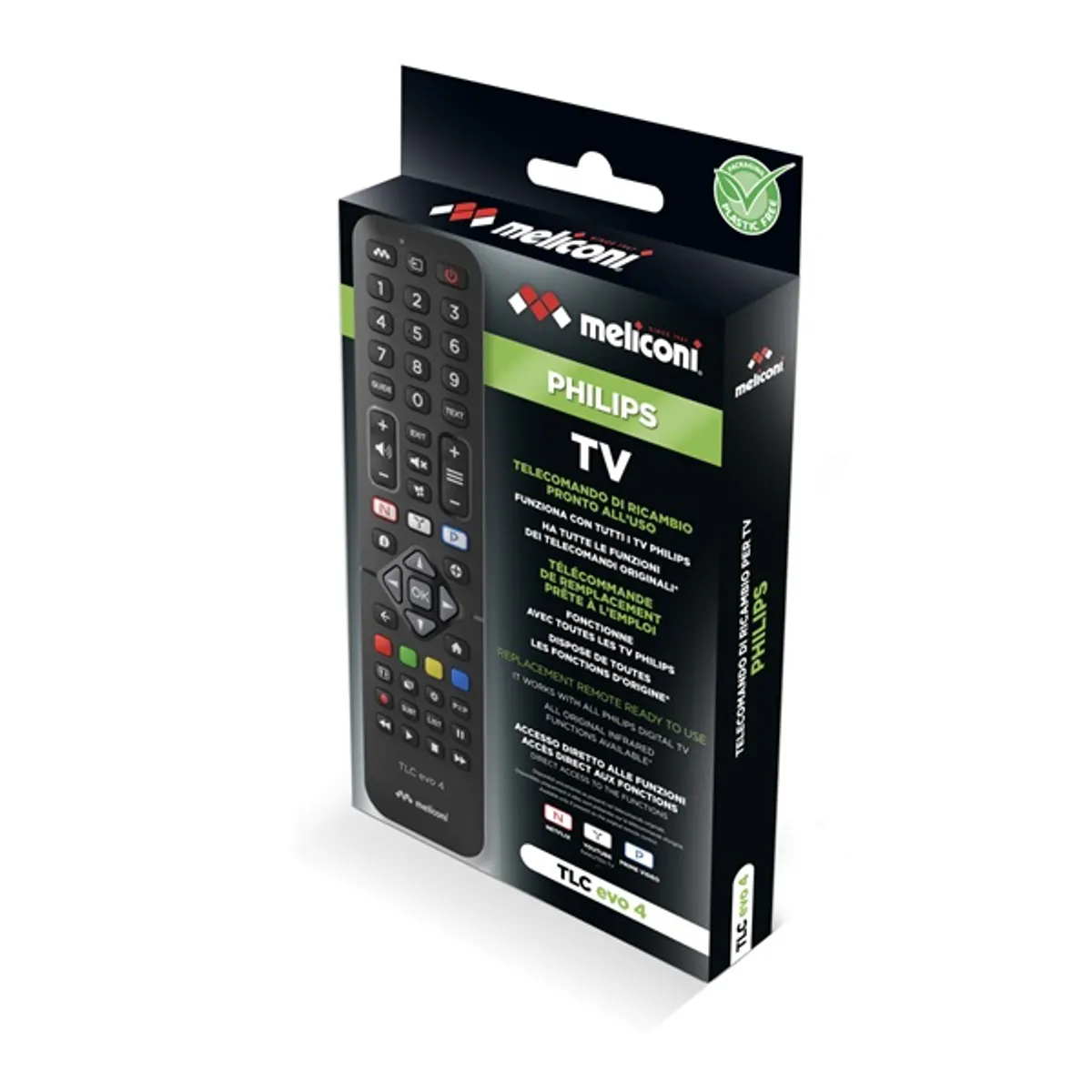 Meliconi 808044 TLC Evo 4 Philips TV távirányító Fekete #2