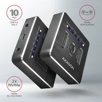 Axagon ADSA-M2C M.2 dokkoló 2x NVMe USB-C alumínium külső #2