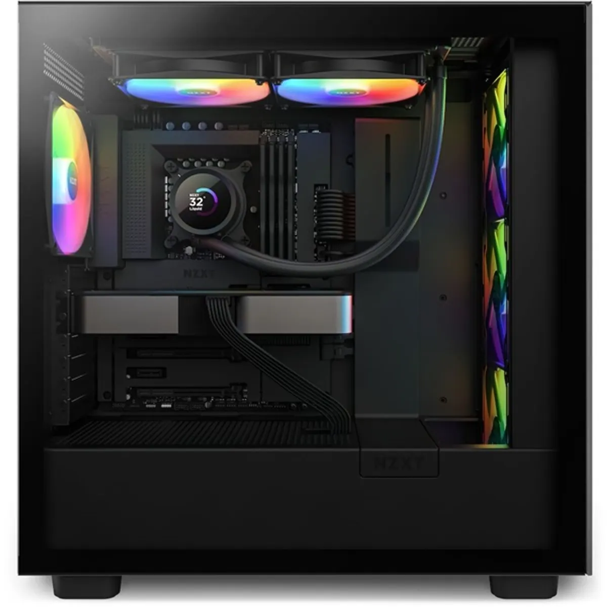 NZXT RL-KR280-B1 Kraken 280 RGB fekete 2x140mm PWM LCD 2800 RPM pumpa AM5 AM4 LGA 1700 1200 115X radiátor 280mm #5