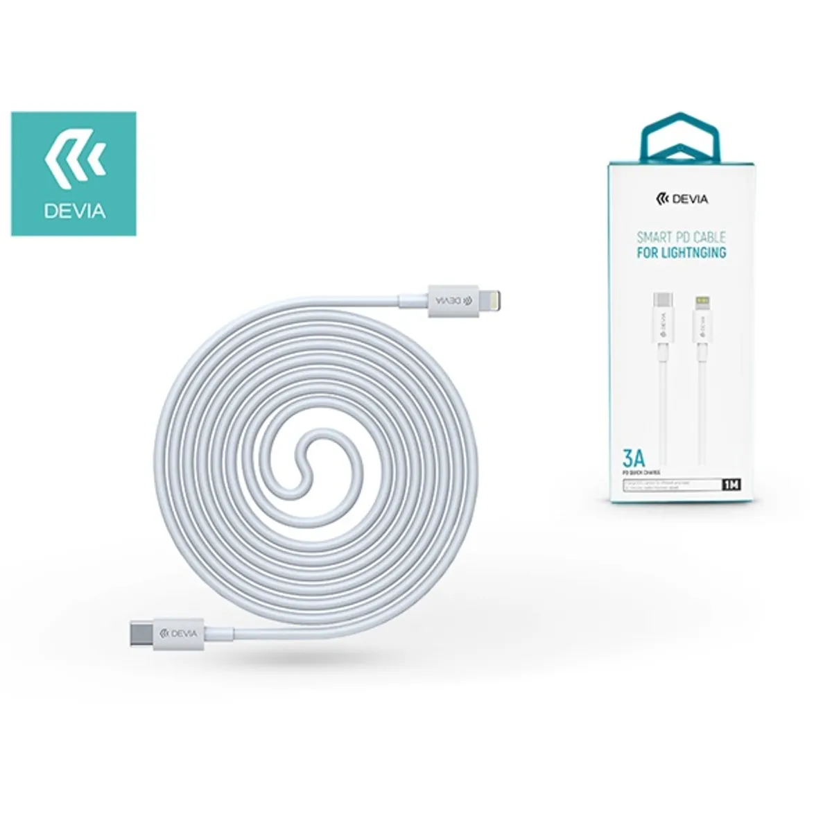 DEVIA ST326868 Smart Series PD Kábel Type-C Lightning 1 m Fehér #1