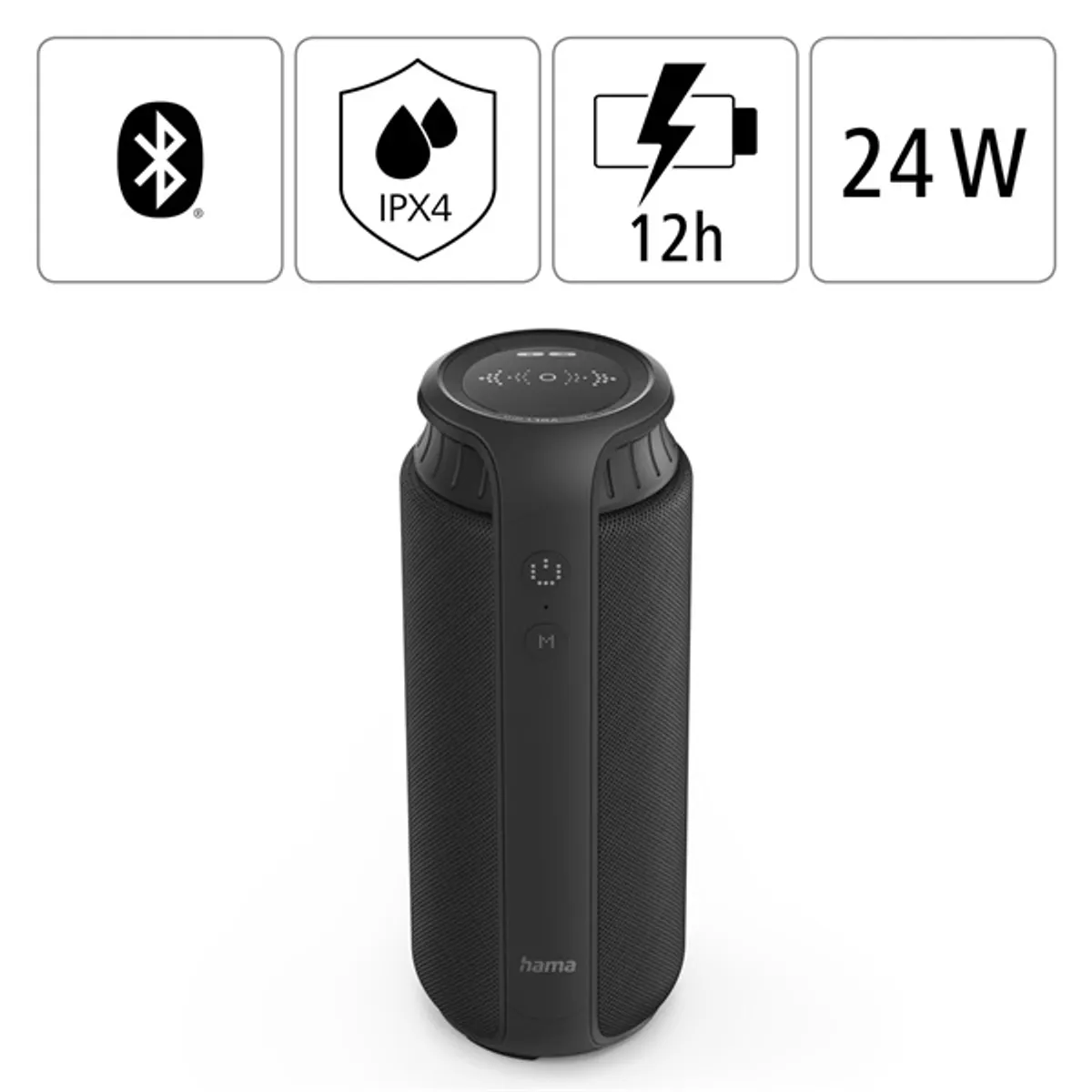 Hama 00188200 Pipe Bluetooth hangszóró 24W 2000mAh IPX4 12 óra AUX #5