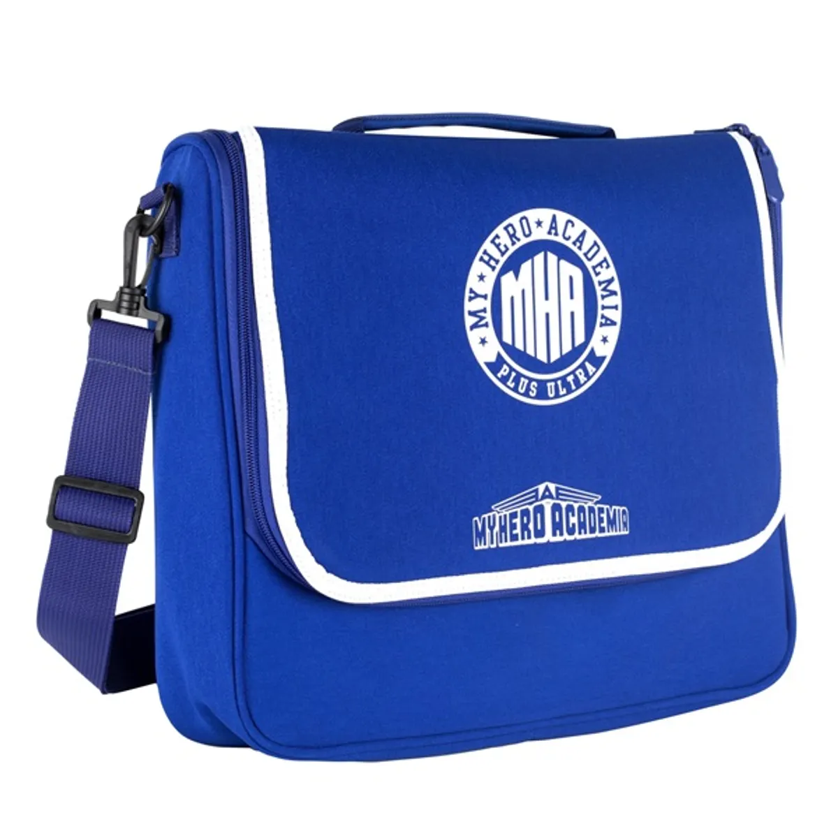 KONIX KX-MHA-MSNBAG My Hero Academia oldaltáska kék-fehér poliészter cipzár 405x360x90 mm #1