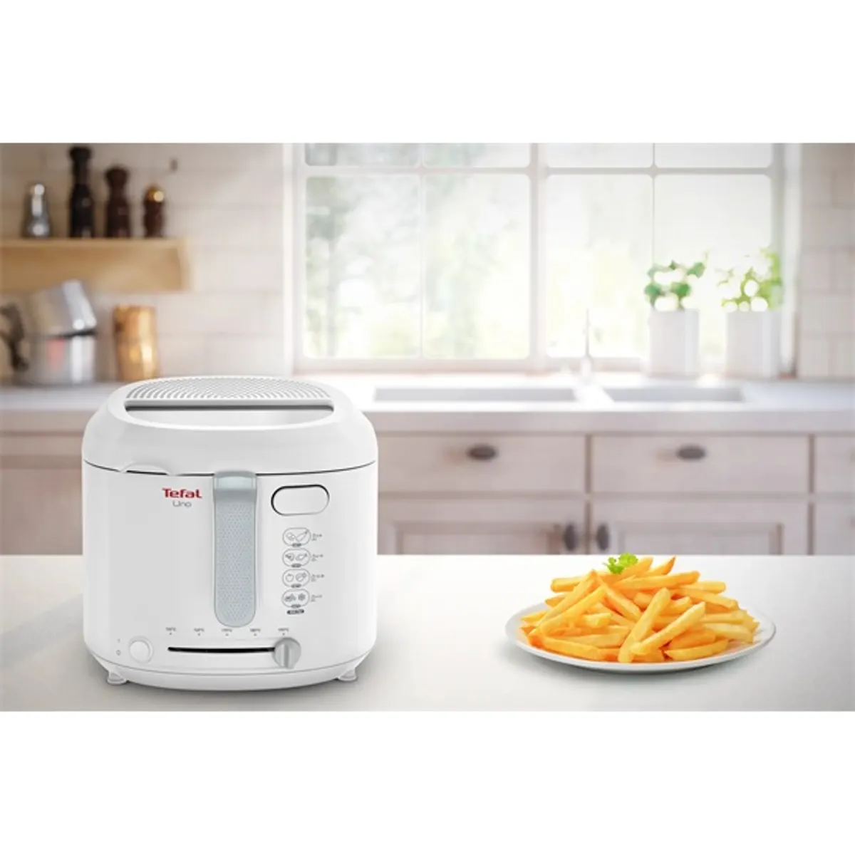 Tefal FF203130 Uno olajsütő 1,8 l 1600 W 1 kg fehér #5