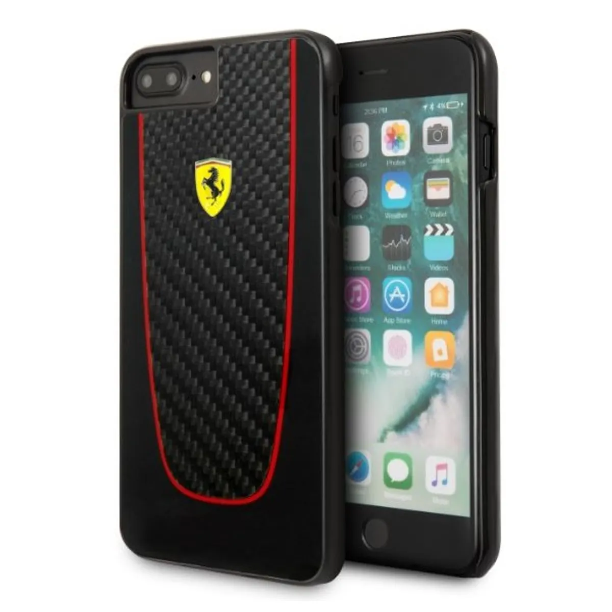Ferrari FEPICHCP7LBK SF Pit Stop tok valódi karbon fekete iPhone 7 Plus Apple kompatibilis #1