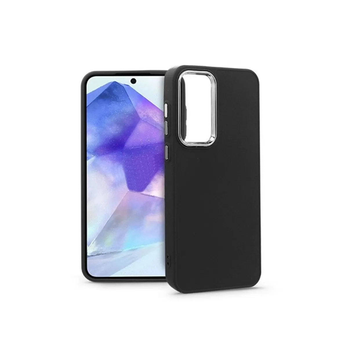 Haffner HF267949 Frame hátlap szilikon fekete Samsung Galaxy A55 #1