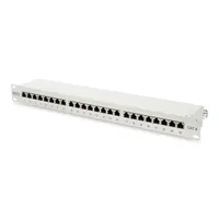 DIGITUS DN-91624S Patch panel 24-port 1U 19" CAT 6 árnyékolt szürke