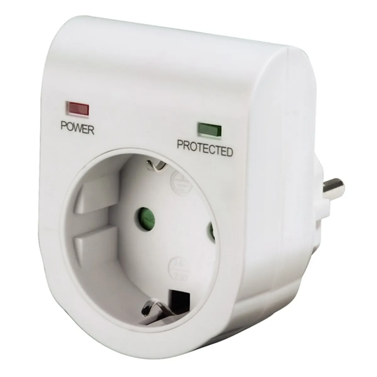 Hama 00047771 hálózati túlfeszültségvédő adapter fehér type f 16a 3500w #1