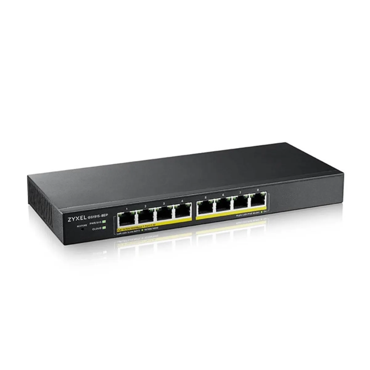 ZYXEL GS1915-8EP-EU0101F GS1915-8EP 8-portos GbE Smart PoE Switch 60W Nebula felhőkezelés #2