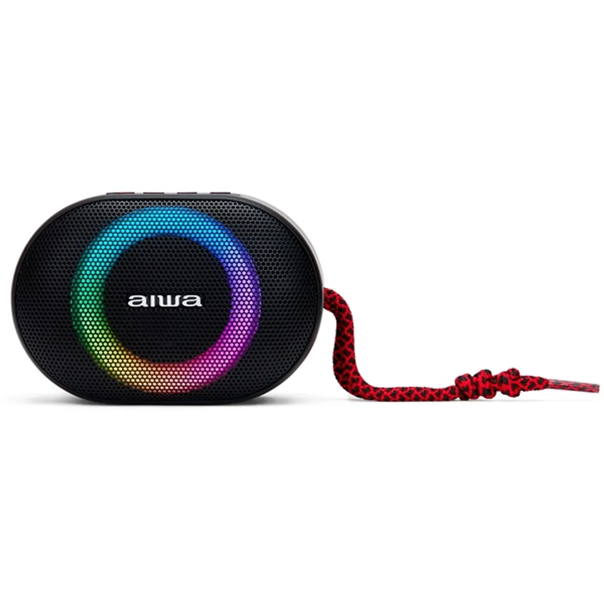 Aiwa BST-330RD BST-330 hordozható Bluetooth hangszóró 10 W IPX6 50 mm 1500 mAh USB-C AUX mikrofon LED 10 óra #1