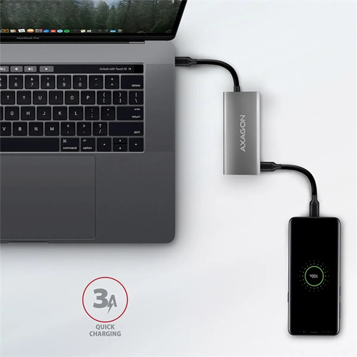 AXAGON HMC-4G2 SpeedSter 4-port USB-C hub 2 USB-A és 2 USB-C 10 Gbps USB 3.2 Gen 2 #5