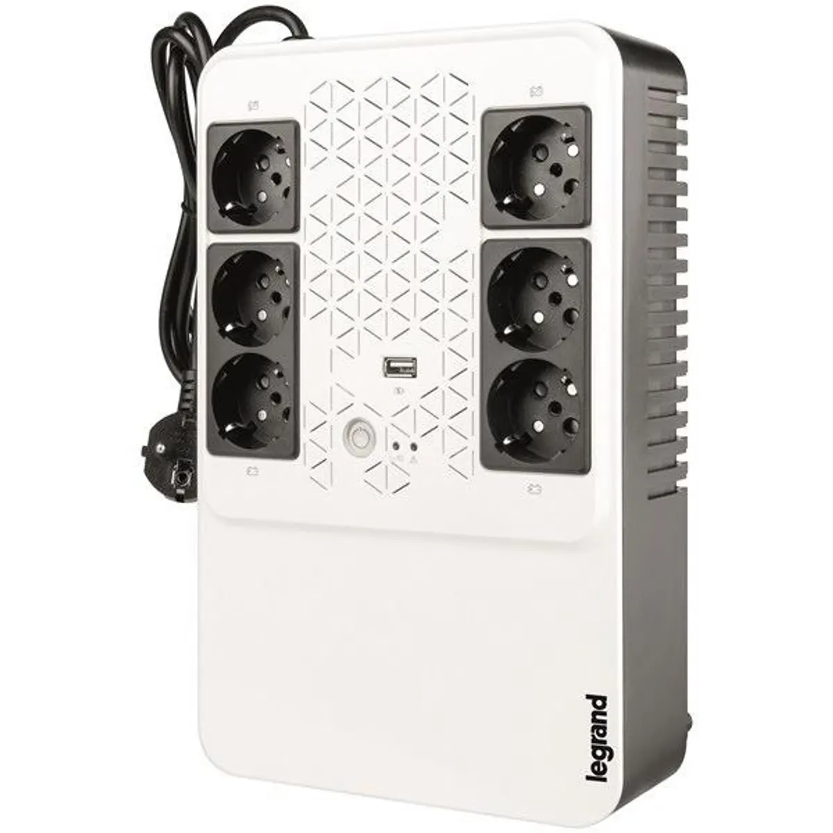 LEGRAND 310081 KEOR-M 600VA vonali-interaktív elosztósor 6x schuko USB always-on 1,3 m kábel #1