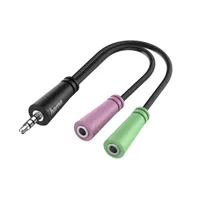 Hama 00200352 4-pólusú jack adapter 2x aljzat 1x dugó 15 cm