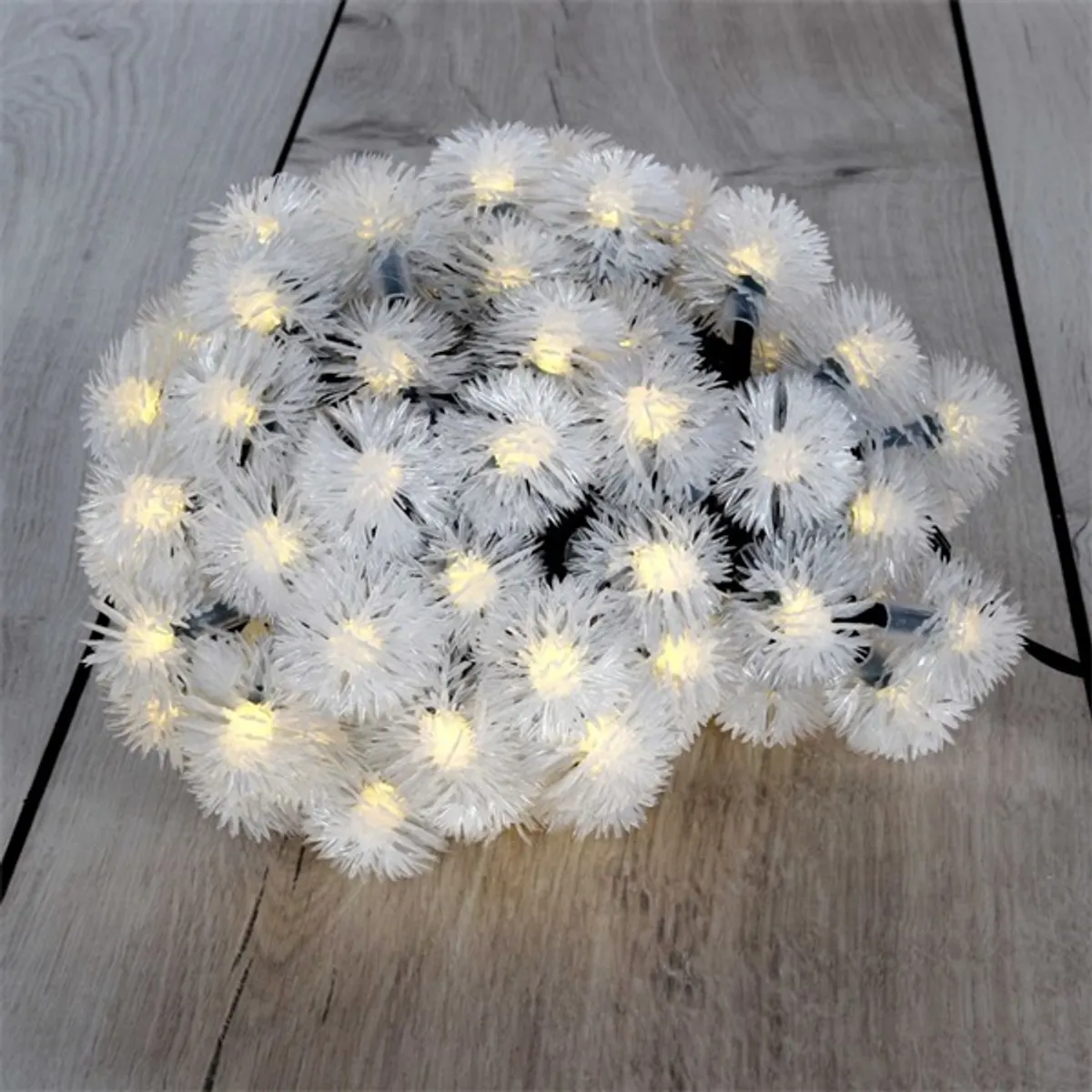 Iris 315-07 zúzmara alakú fényfüzér napelemes 12m 100 led-es meleg fehér IPX3 #3
