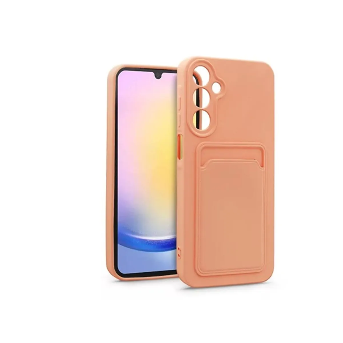 Haffner HF259258 hátlap szilikon rózsaszín Samsung Galaxy A25 5G kártyatartóval #1