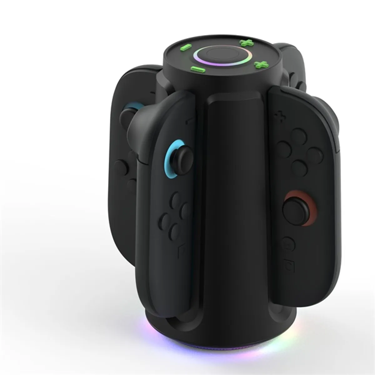 Hyperkin M07719 Power Beacon 4x Switch 2 Joy-Con töltés, RGB világítás, USB-C, fekete #6