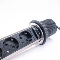 TOO PPS-301-3C rejtett hálózati elosztó 3x SCHUKO króm beépíthető 1,8 m IP20 #5