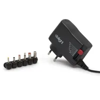 Delight 55056A Univerzális adapter 120 cm AC 110-240 V DC 3-12 V 1 A 12 W cserélhető DC dugók