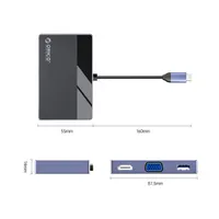 Orico ORICO-DM-7TS-BK-BP 7in1 type-c dokkoló hdmi vga usb 3.0 fejhallgató-csatlakozó usb-c #2