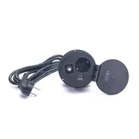 TOO GPS-105-1B süllyesztett hálózati elosztó fekete 1.8 m USB-A USB-C Qi töltés IP20