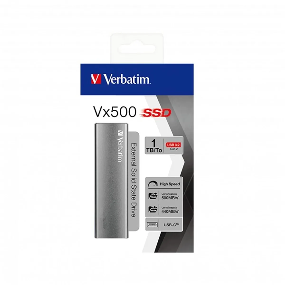Verbatim 47444 Vx500 1 TB USB 3.2 Gen 2 ezüst #3