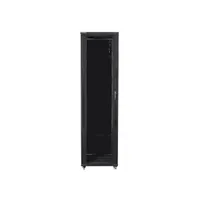 LANBERG FF01-8047-12B 47U 19" rack 800x1000mm fekete edzett üvegajtó lapraszerelt
