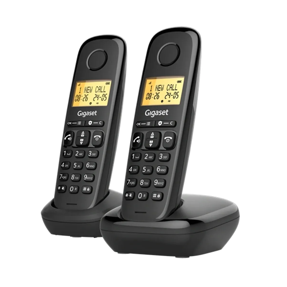 GIGASET L36852-H3206-S201 Basic 100 Duo Fekete 1,5" kijelző, ECO DECT, 5 kézibeszélő regisztrálható #3